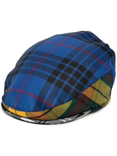 Comme Des Garçons Shirt Wool Tartan Check Gabardine Hat In Multi