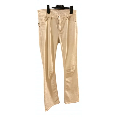 Pre-owned Zadig & Voltaire Spring Summer 2020 Straight Pants In Ecru