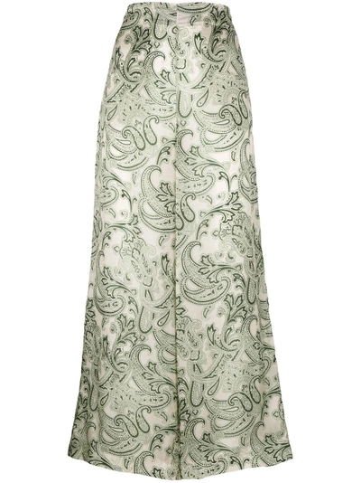 Acne Studios Green 'tennessee' Paisley Printed Trousers