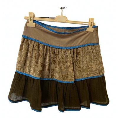 Pre-owned Philosophy Di Alberta Ferretti Wool Mid-length Skirt In Beige