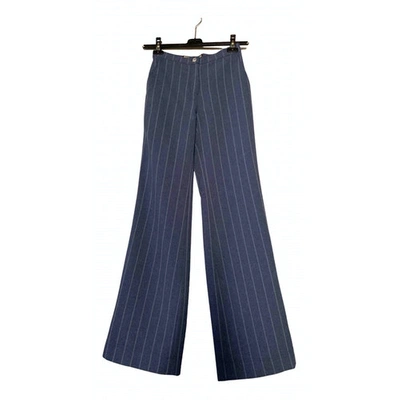 Pre-owned Prevu Large Pants In Navy