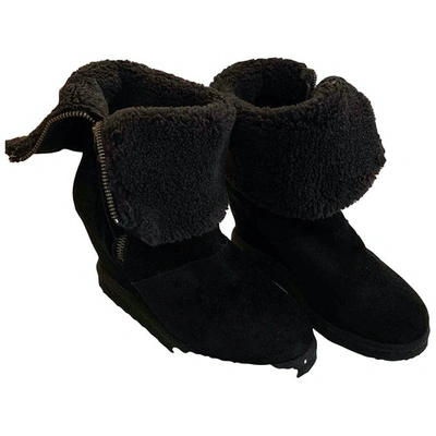 Pre-owned Dune Snow Boots In Black
