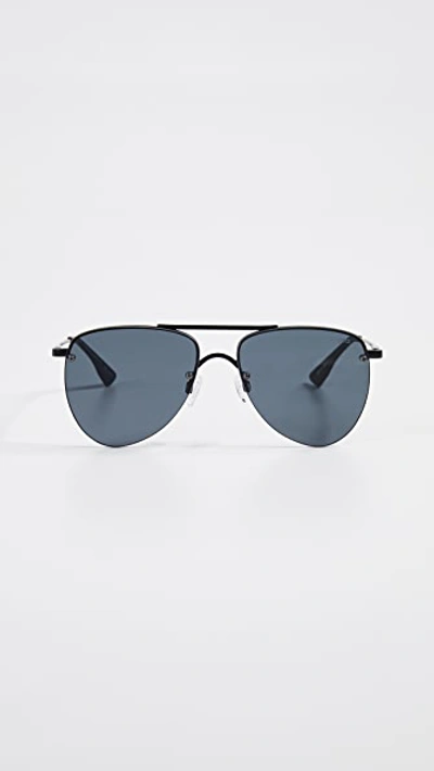Le Specs The Prince 57mm Aviator Sunglasses - Black