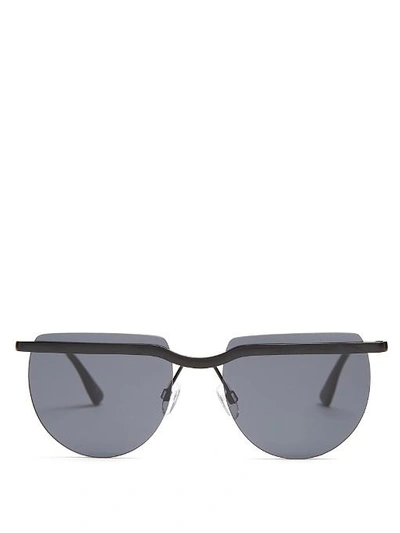 Le Specs Mafia Moderne Flat-top Sunglasses In Black | ModeSens