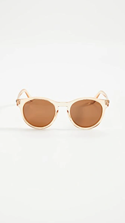 Le Specs Hey Macarena Round-frame Sunglasses In Blonde
