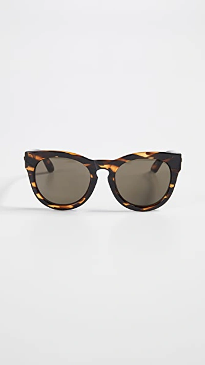 Le Specs Jealous Games Sunglasses In Streaky Tort/brown Mono