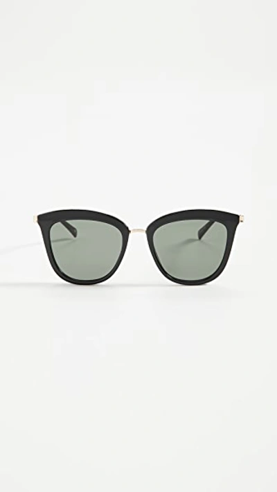 Le Specs Les Specs Caliente Black Gold Sunglasses In Black/khaki Mono