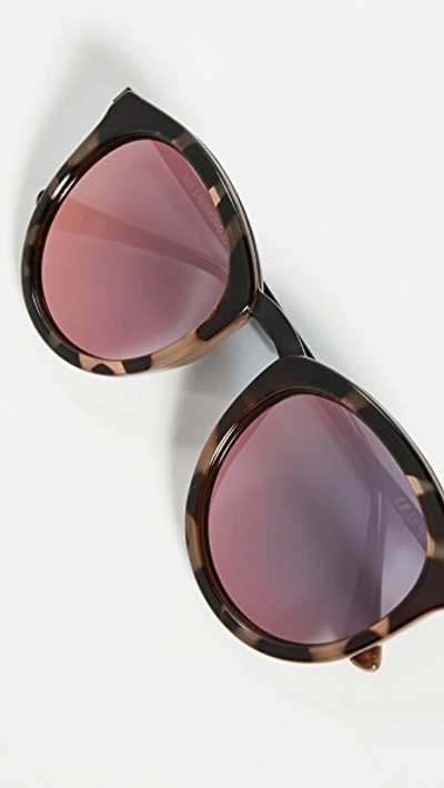 Le Specs No Smirking Round-frame Acetate Mirrored Sunglasses In Volcanic Tort/coral Revo
