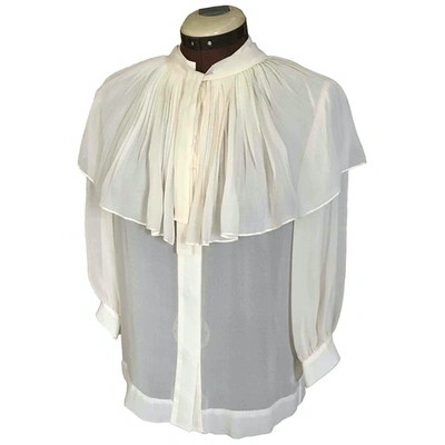 Pre-owned By Malene Birger Silk Blouse In White