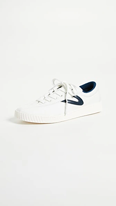 Tretorn Nylite Plus Sneaker In Vintage White/ Navy