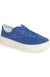 Tretorn Nylite Bold Iii Perforated Platform Sneakers In Blue/ Blue