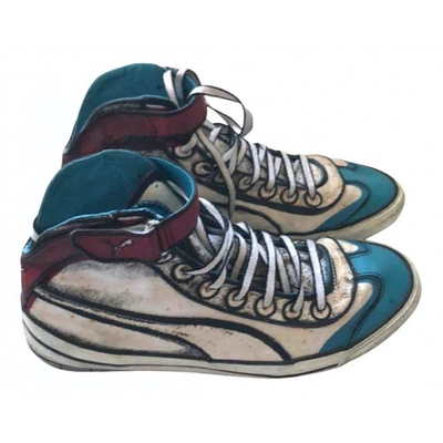 Pre-owned Puma Cloth High Trainers In Multicolour
