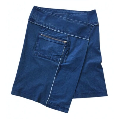 Pre-owned Kenzo Mid-length Skirt In Blue