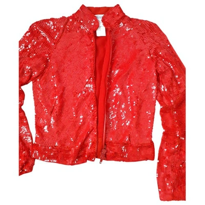 Pre-owned Blumarine Glitter Short Vest In Red