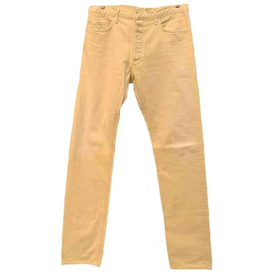 Pre-owned Dior Straight Jeans In Yellow
