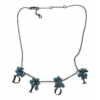 Pre-owned Dior Oblique Long Necklace In Metallic