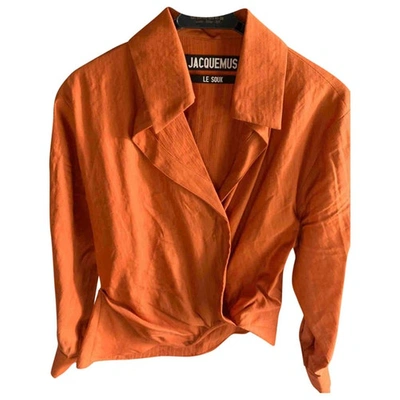 Pre-owned Jacquemus Le Souk Linen Shirt In Orange