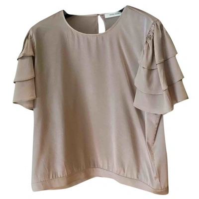Pre-owned Anine Bing Silk Blouse In Pink