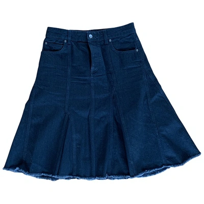 Pre-owned Loewe Black Denim - Jeans Skirt