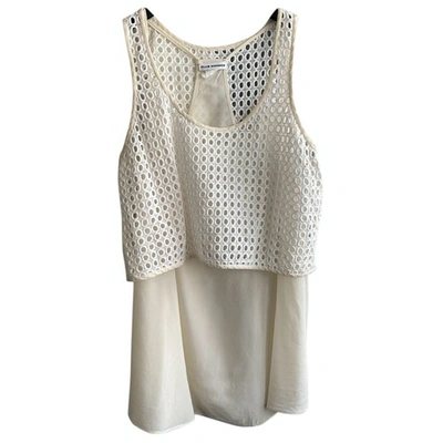 Pre-owned Club Monaco Silk Top In White