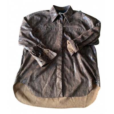 Pre-owned Msgm Shirt In Brown