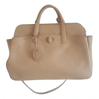 Pre-owned Gianfranco Lotti Leather Handbag In Beige