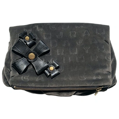 Pre-owned Marc By Marc Jacobs Velvet Clutch Bag In Anthracite