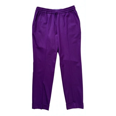 Pre-owned P.a.r.o.s.h Wool Carot Pants In Purple