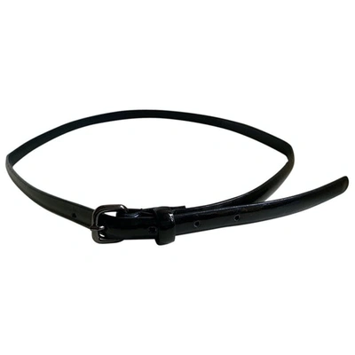 Pre-owned Hugo Boss Patent Leather Belt In Black
