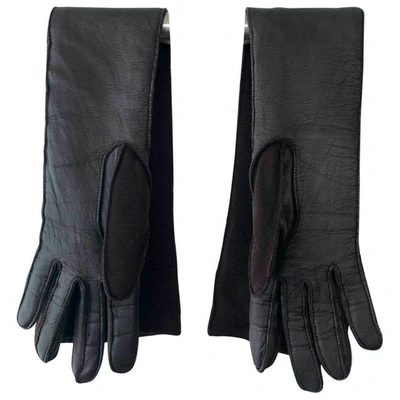 Pre-owned Lanvin Brown Leather Gloves
