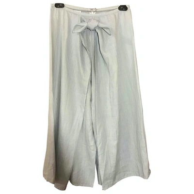 Pre-owned Armani Collezioni Linen Short Pants In Grey