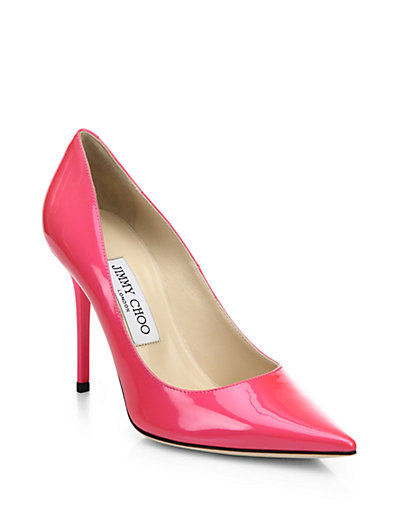 Jimmy Choo Abel Patent Leather Pumps In Geranium | ModeSens