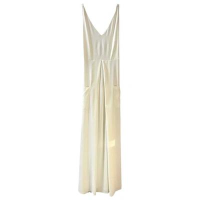 Pre-owned Pierre Balmain Maxi Dress In Ecru