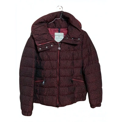 Pre-owned Moncler Puffer In Burgundy