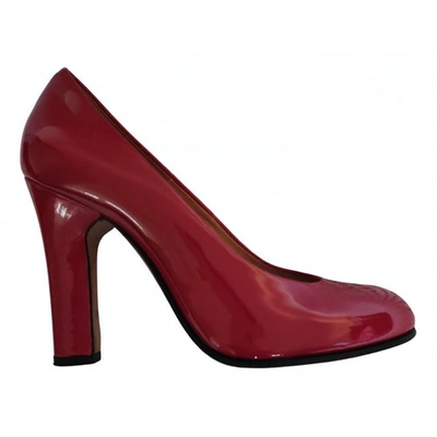 Pre-owned Maison Margiela Patent Leather Heels In Red
