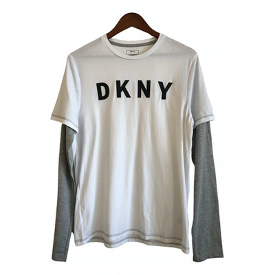 Pre-owned Dkny White Cotton T-shirt