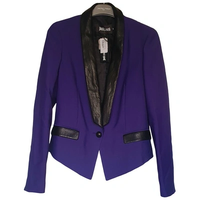Pre-owned Just Cavalli Suit Jacket In Purple