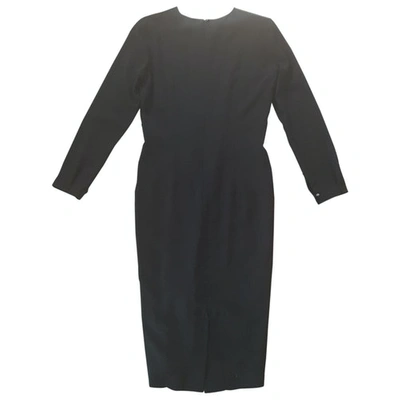 Pre-owned Avelon Wool Mid-length Dress In Black