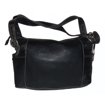 Pre-owned Fossil Leather Mini Bag In Black