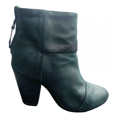 Pre-owned Rag & Bone Leather Boots In Green
