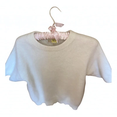 Pre-owned Michael Kors Cashmere Jumper In White