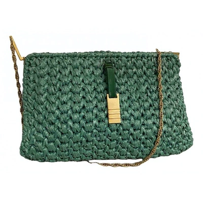 Pre-owned Rodo Green Wicker Handbag