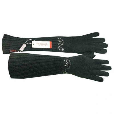 Pre-owned Romeo Gigli Long Gloves In Khaki