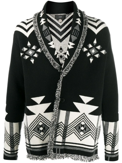 Alanui In The Dark Wool Cardigan In Black