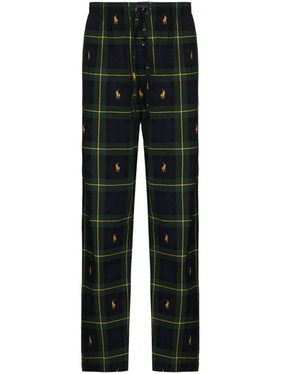 Polo Ralph Lauren Gordon Plaid Pajama Trousers In Green