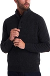Barbour Patch Wool Quarter Zip Pullover In Navy