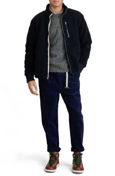 Alex Mill Fleece Jacket In Dark Navy