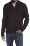 Bugatti Wool Blend Zip Cardigan In Navy