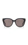 Balenciaga Women's Dynasty Cat-eye Acetate Sunglasses In Black