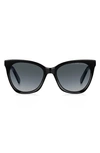 Marc Jacobs 54mm Cat Eye Sunglasses In Black/ Dark Grey Gradient